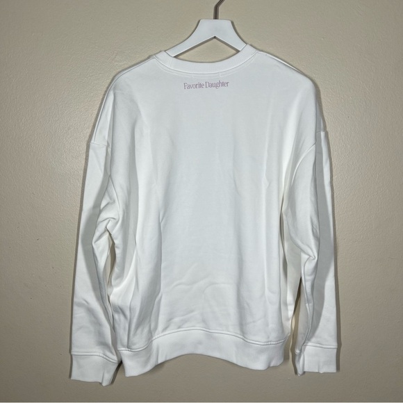 Favorite Daughter Mom of the Year Cotton Crewneck Sweatshirt Small White - Picture 9 of 11
